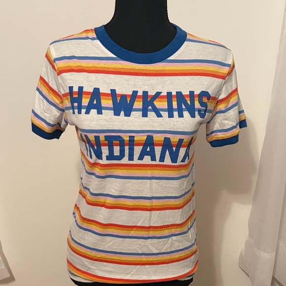 Stranger Things Retro Striped T-Shirt - Picture 1 of 5